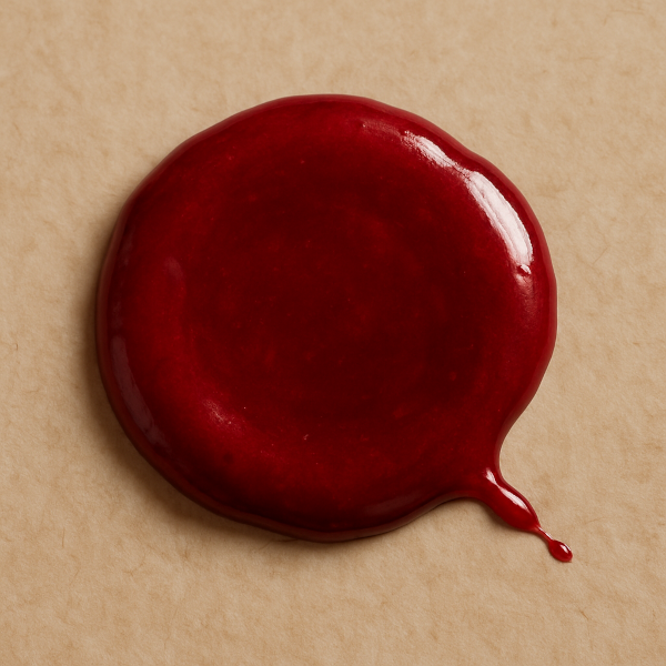 Crimson wax seal on parchment